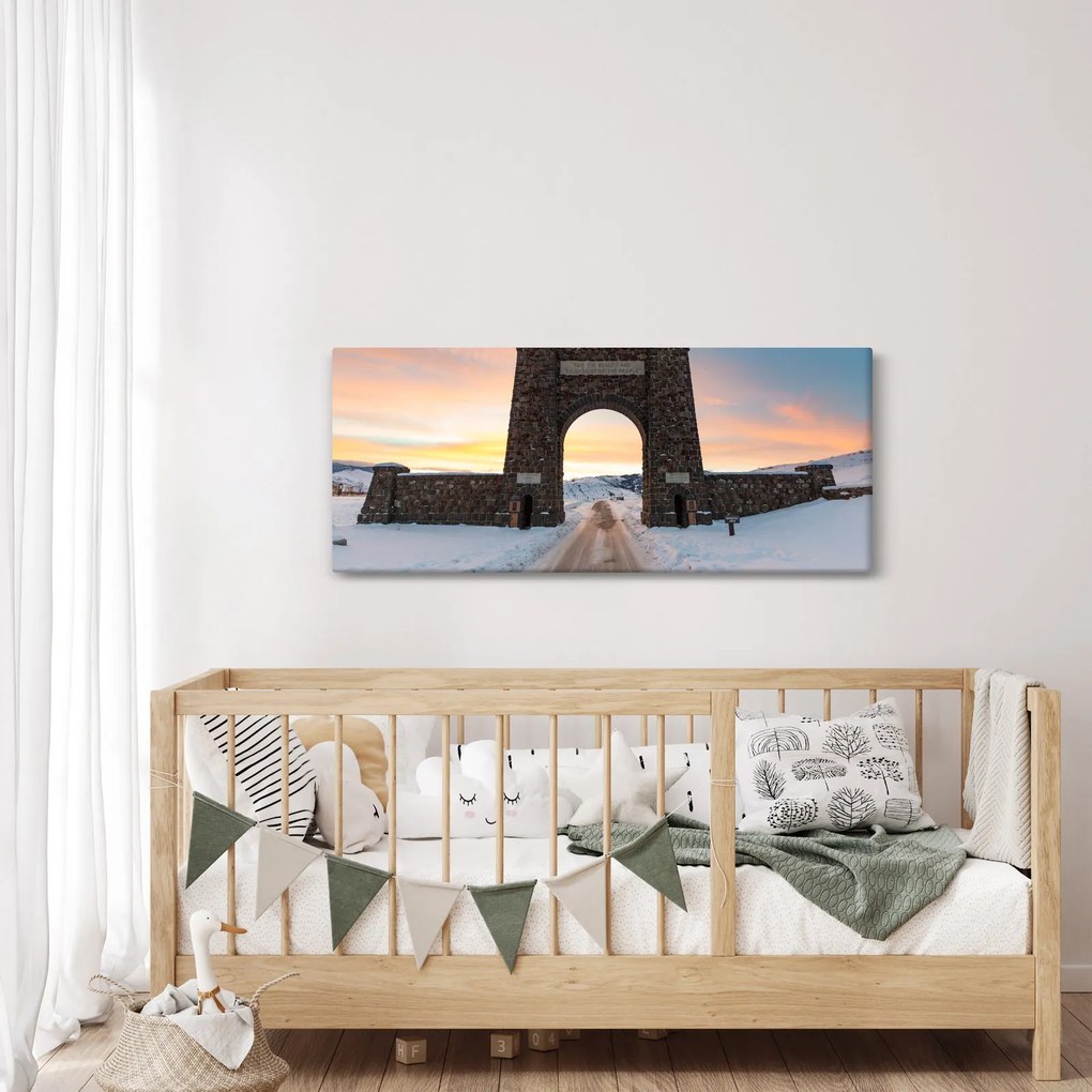 Obraz brány, Yellowstone (120x50 cm)
