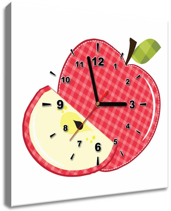 Gario Obraz s hodinami Jablko Rozmery: 30 x 30 cm