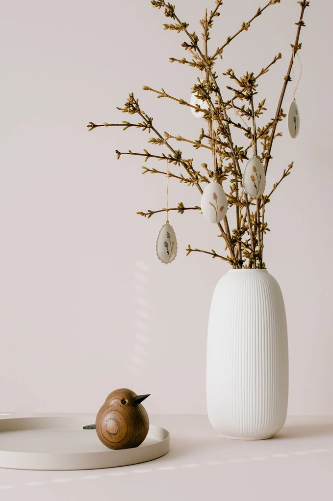 novoform Drevený vtáčik Mama Sparrow Smoke Stained Oak