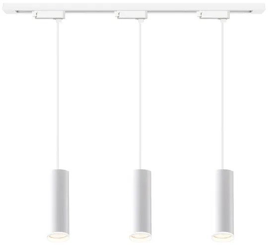 Závesné svietidlo na lankách v lištovom systéme PIPE 3xGU10/10W/230V biele