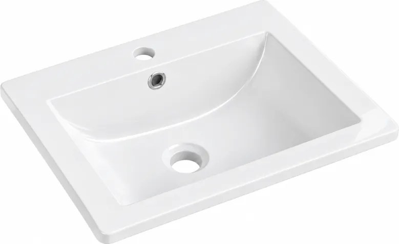 Mexen Lora vstavané umývadlo do dosky 53 x 46 cm, biele - 25365300