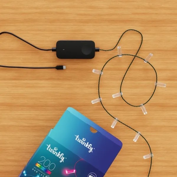 Twinkly TWKC200RGB-G - LED RGB Stmievateľná vianočná reťaz 200xLED 14 m USB Wi-Fi