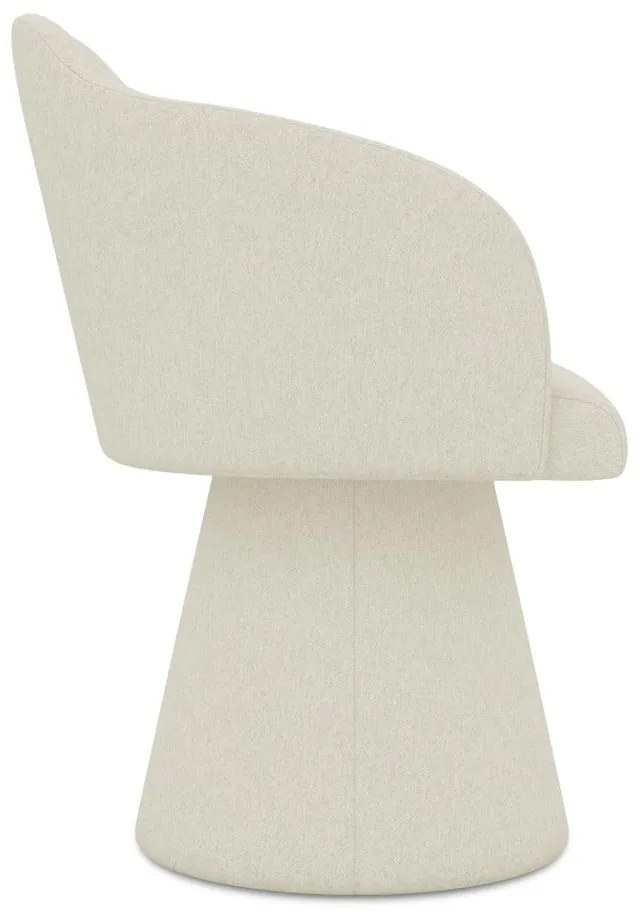 Krémovobiele čalúnené jedálenské kreslo Kanoa – Makamii