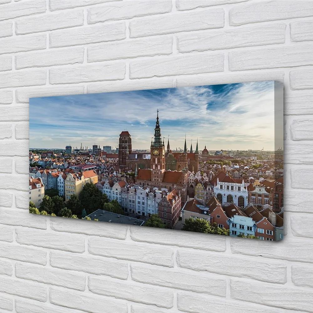 Obraz na plátne Gdańsk Panorama kostol 125x50 cm