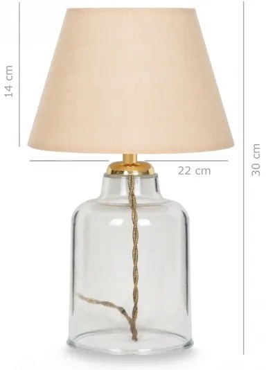 Stolná lampa AYD 1xE27/40W/230V béžová/číra