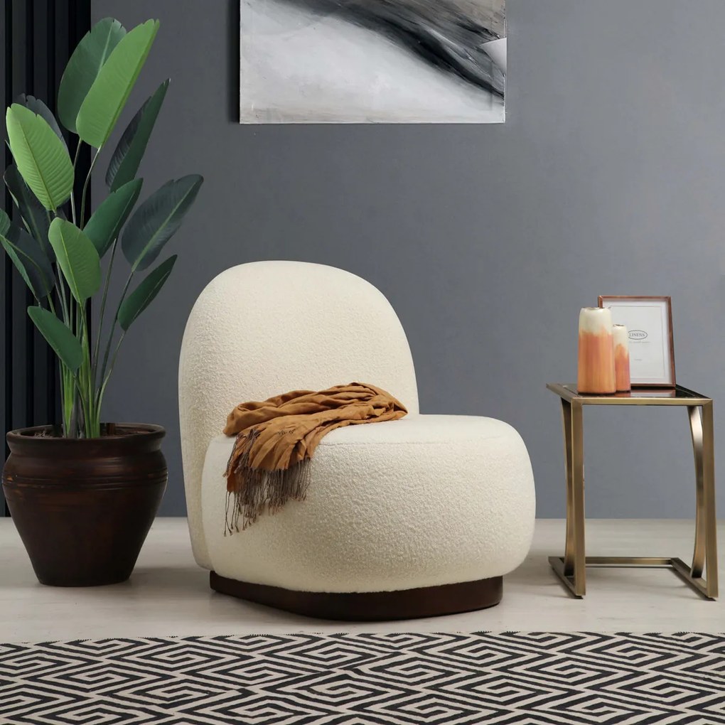 Kreslo Tina Bouclet White