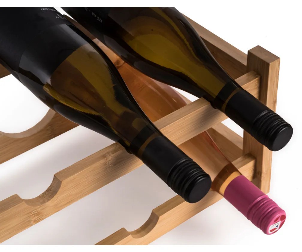G21 Bambusový stojan na víno, 16 fliaš, M