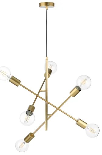 ONLI - Luster na lanku CROSS 6xE27/22W/230V