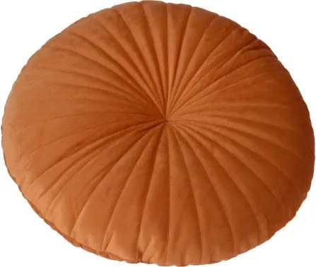 Okrúhly dekoračný vankúš Atmos 40 cm, tmavo oranžový%