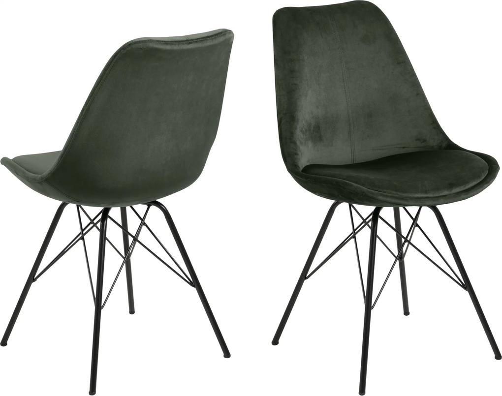 Bighome - Jedálenská stolička ERIS, zelená, čierna
