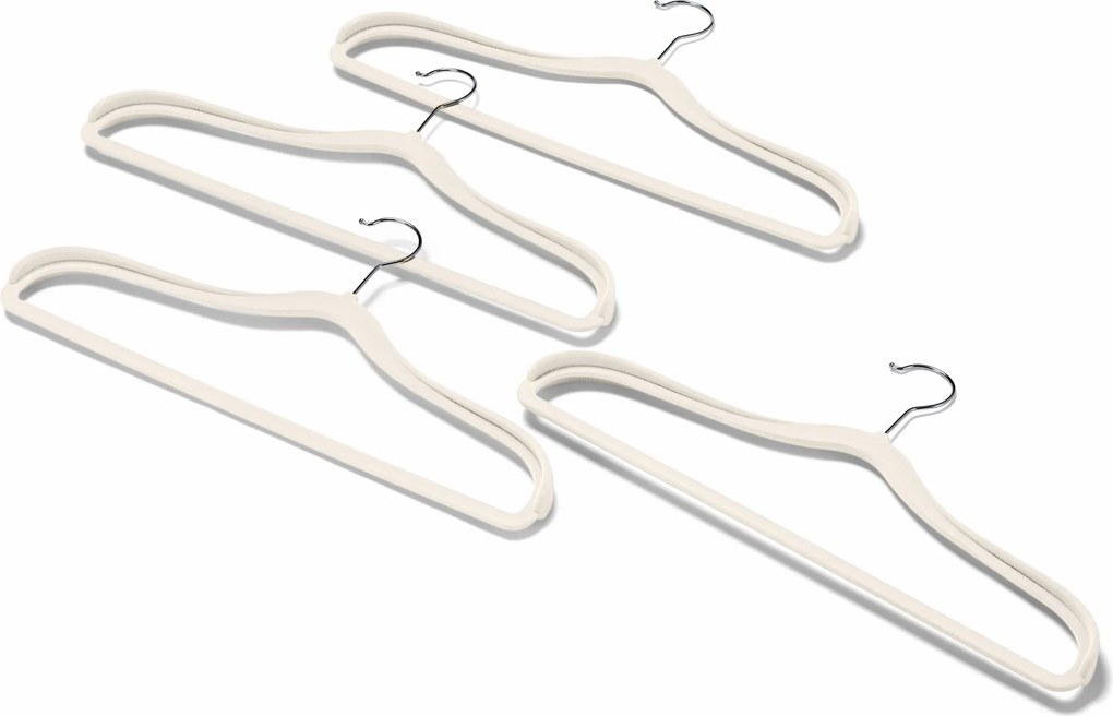 Vešiaky na šaty s rozšírením v oblasti pliec, 4 ks