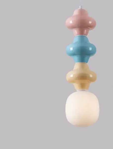LED ružovo-modro-kremová moderné svietidlo Clio 3