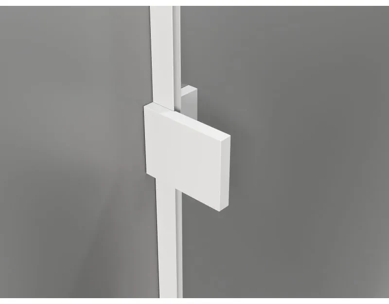Mexen Lunar, L Duo výklopný sprchový kút 110 x 95 cm, 8mm číre sklo, biely profil, 834L-110L-095P-20-00