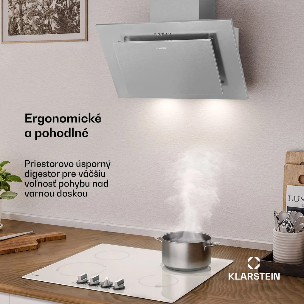 Klarstein Athena bezhlavová digestoř | odťahový a recirkulačný režim | 254 m³/h | 56 W | 60 cm
