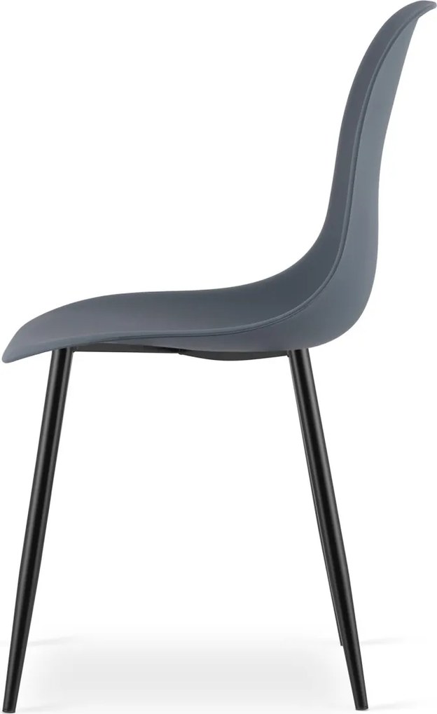 AKCIA Bridlicovo sivá stolička OSAKA s čiernymi nohami II. akosť