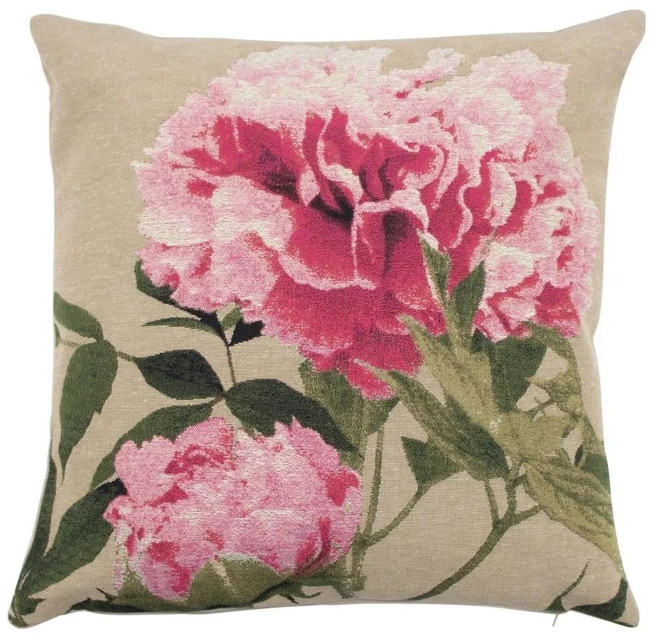 Gobelínový vankúš s kvetmi ruže Rose I - 45 * 15 * 45cm