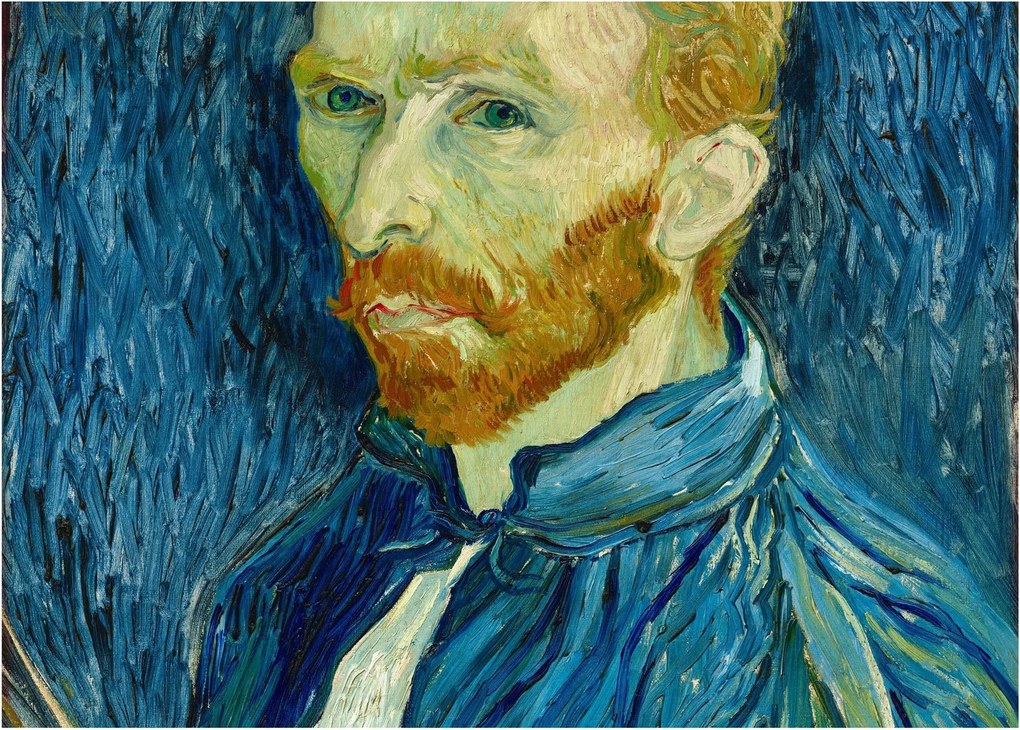 Sklenený obraz - Vincent van Gogh, Self-Portrait, reprodukcia (70x50 cm)
