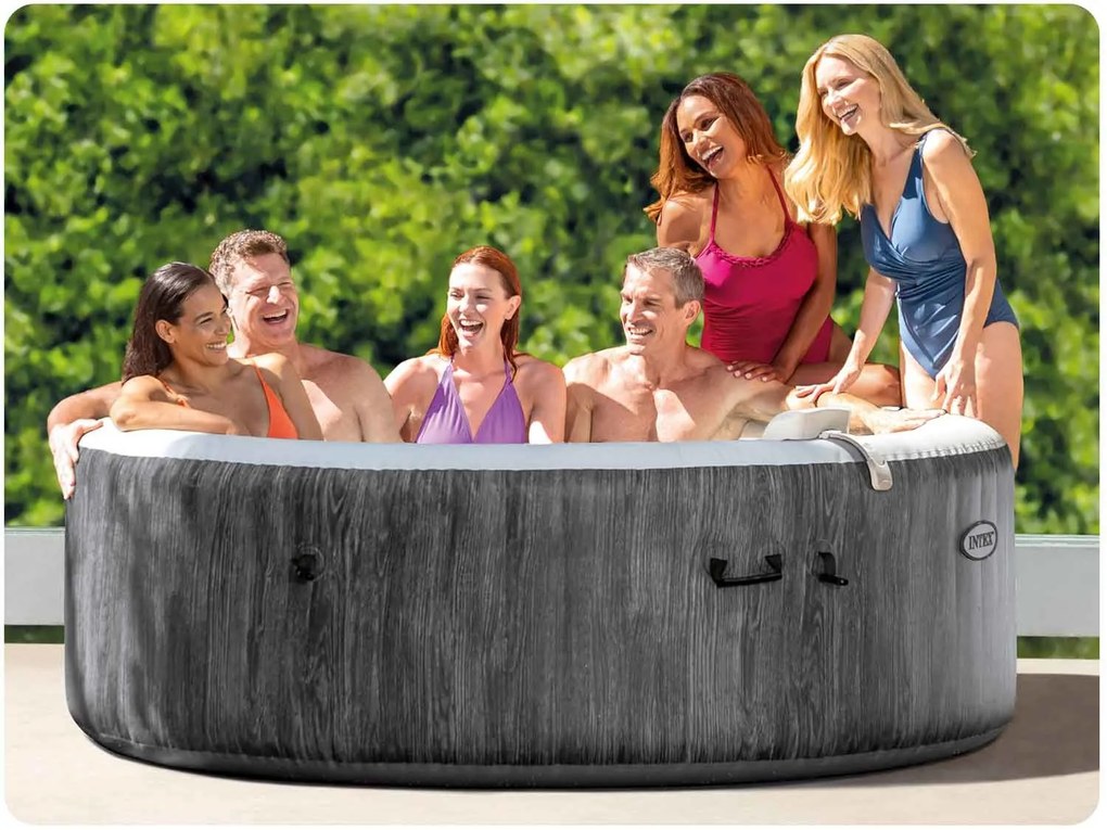 Hydromasážna jacuzzi pre 6 osôb, nafukovacia, 216x71 cm, WIFI prémiové príslušenstvo INTEX