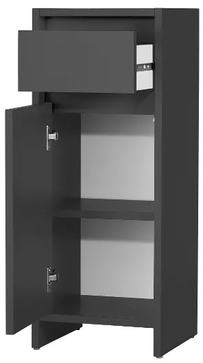 Livarno home Skrinka do kúpeľne Oslo, antracitová  (100391358)