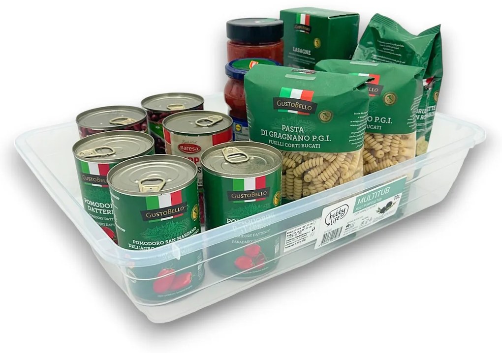 Orion Plochý transparentný box bez vrchnáka, miska, XL - 46x33,5x9cm, BOWL