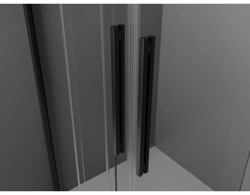 Mexen Velar Duo, posuvné dvere do otvoru 150x200 cm, 8mm číre sklo, čierna matná, 871-150-000-02-70