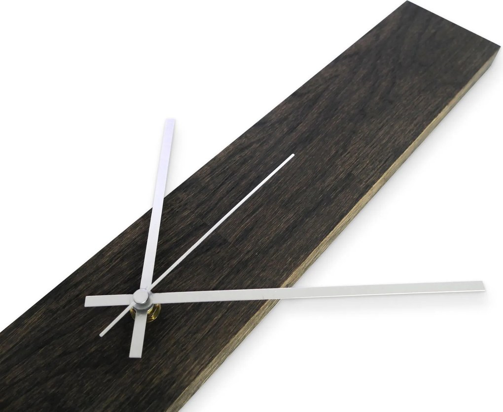 SENTOP | Elegantné drevené nástenné hodiny čierny I SENTOP MAS019-OSMO-3169-SILVER-60x8 analógové