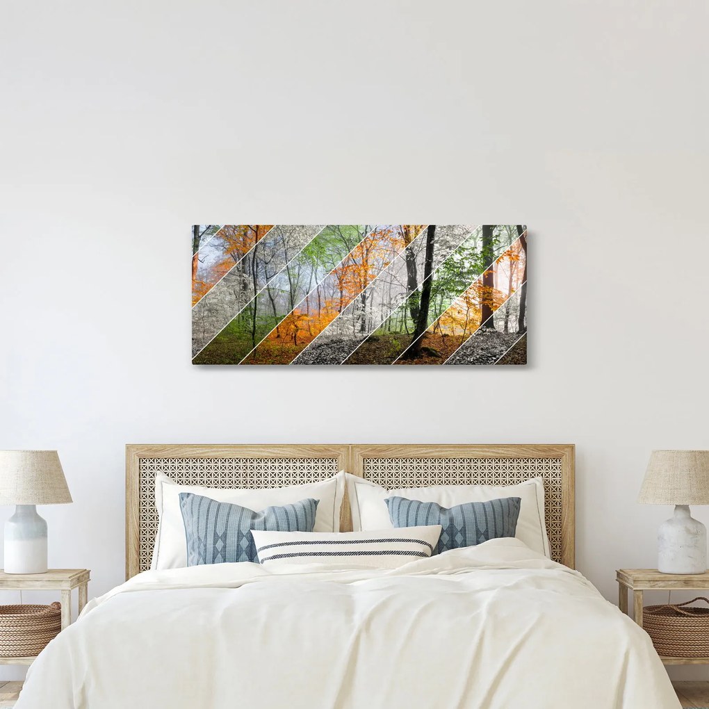 Obraz - Striedanie ročných období (120x50 cm)