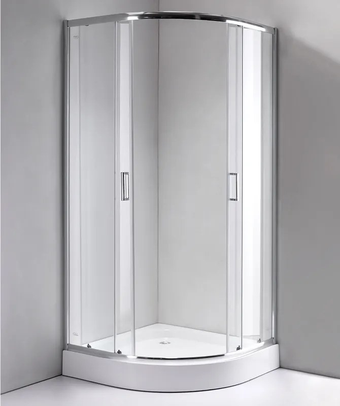BPS-koupelny Štvrťkruhový sprchový kút KZ94C 100x100 chróm/transparent - bez vaničky