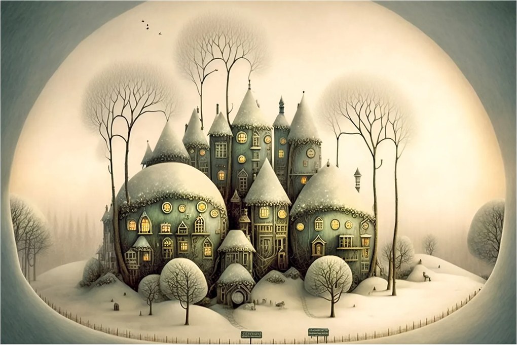 Obraz - Rozprávkové chalúpky (90x60 cm)