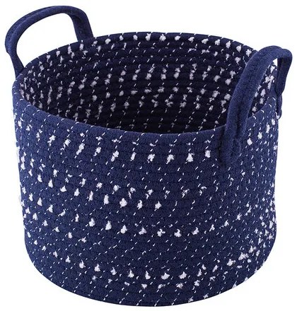 Altom Bavlnený okrúhly košík Dark blue, 28 x 20 cm, pr. 28 cm