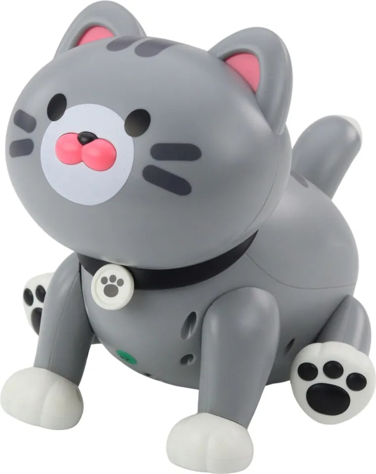 LEAN Toys Interaktívny robot mačka na diaľkové ovládanie RC Diaľkové ovládanie sivé