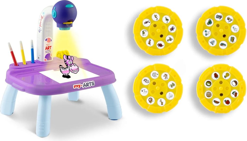 Ricokids kresliaci výučbový projektor 773700 - fialový