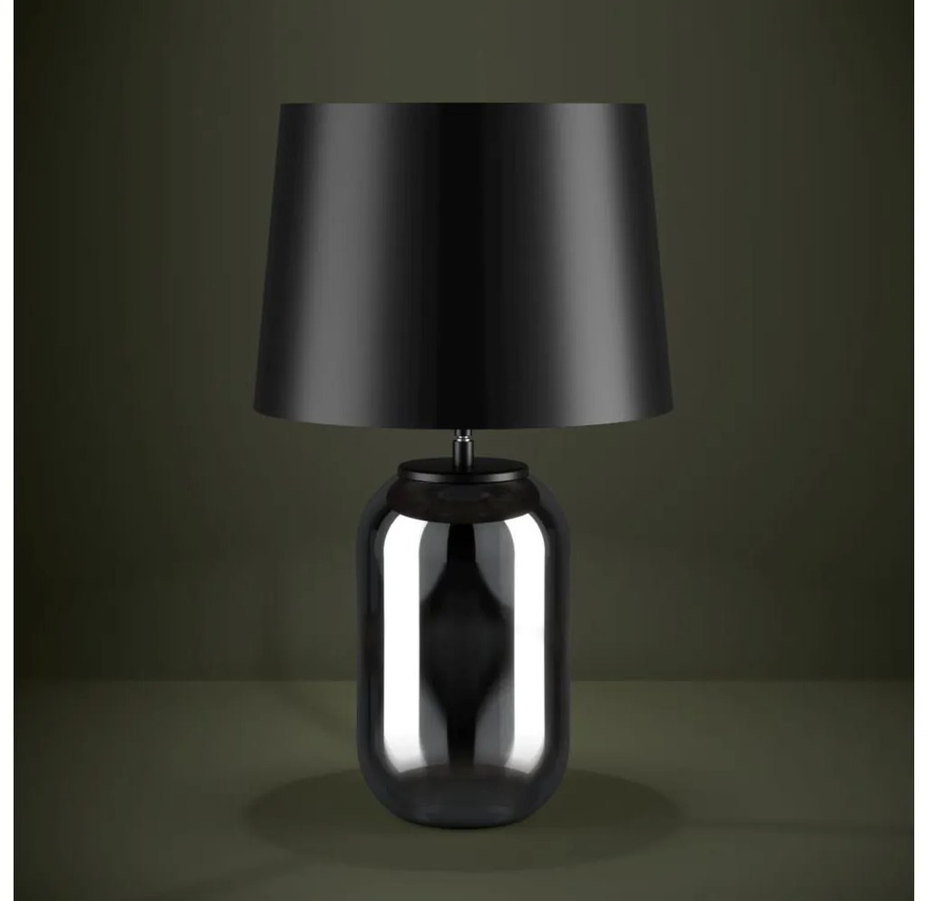 Eglo 390063 - Stolná lampa CUITE 1xE27/40W/230V čierna/dymová