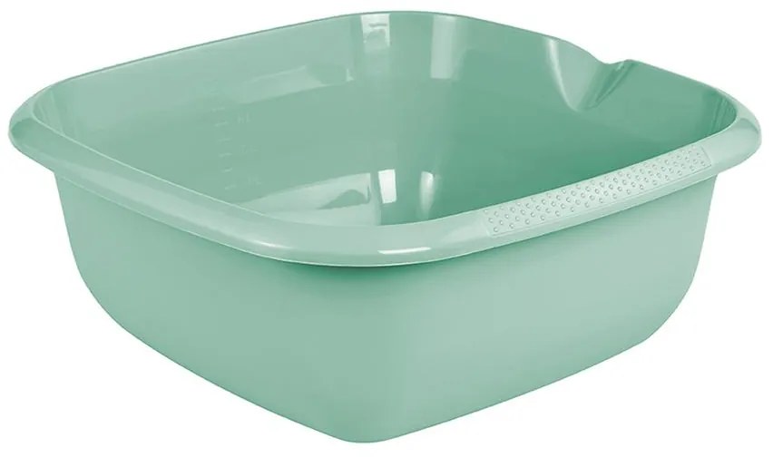 Štvorcová misa s výlevkou zelená 38x38x15 13l 315