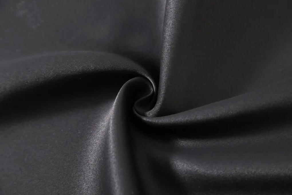 Čierny záves OXFORD 140x250 cm Zavesenie: Kovové krúžky