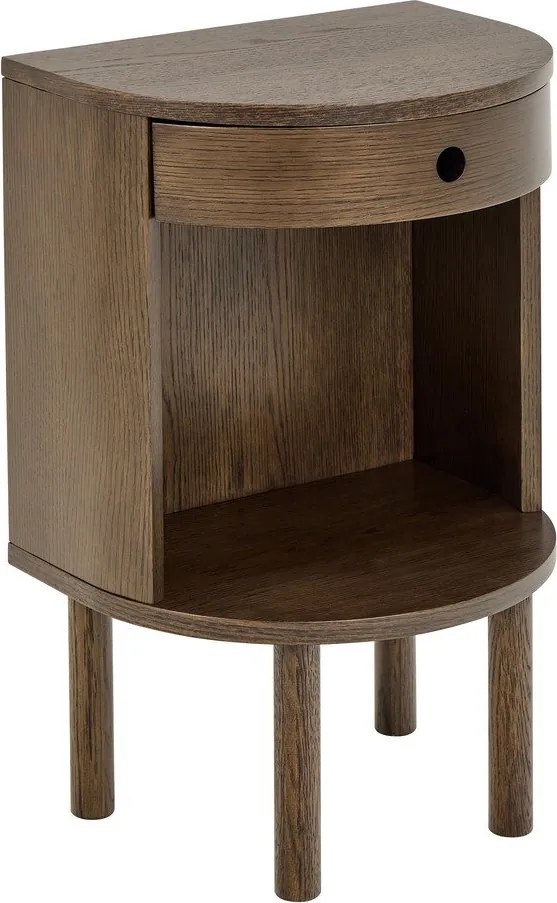Nočný stolík v dekore duba v tmavoprírodnej farbe Paron – Actona