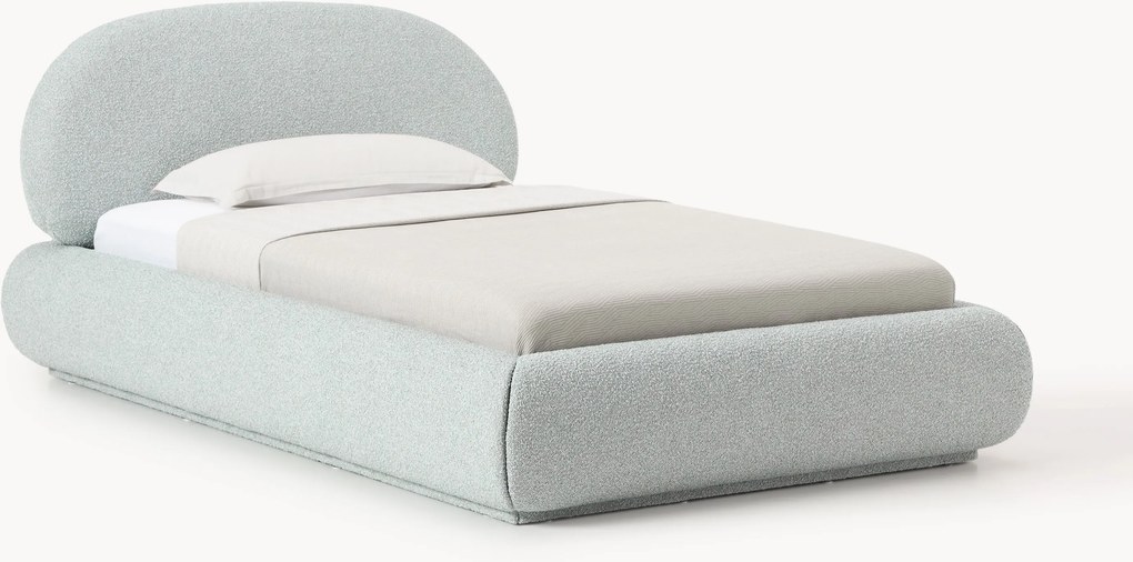 Buklé čalúnená jednolôžková posteľ Alba