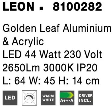 LED stropné svietidlo Leon