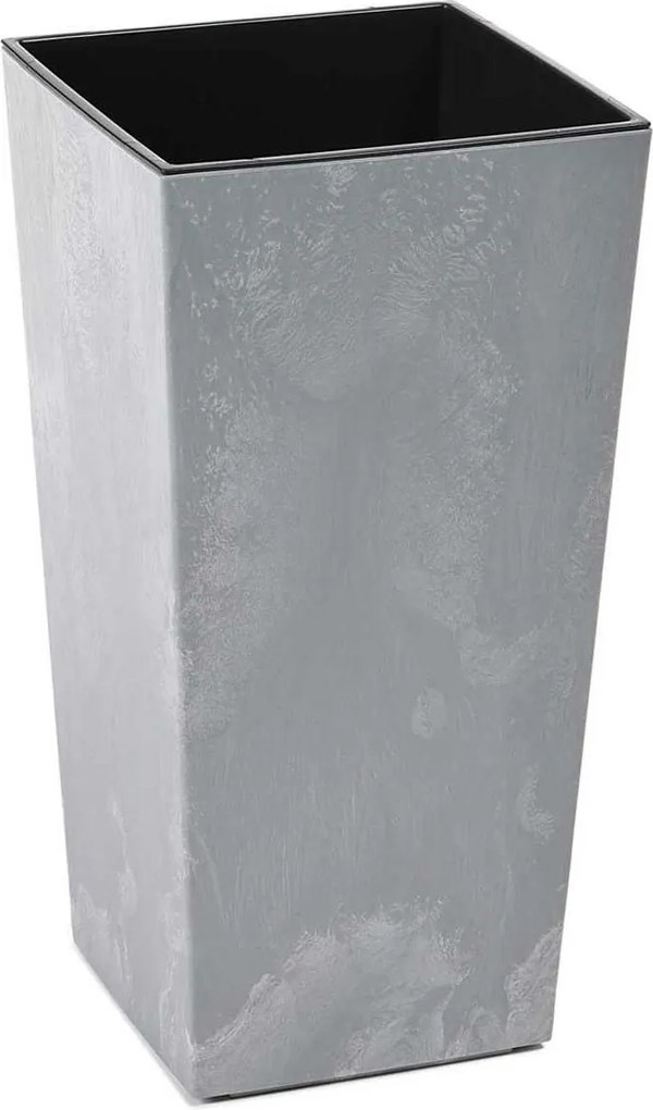 PLASTOVÝ KVETINÁČ PORTO 57X29X29 CM IMITÁCIA BETÓNU SIVÁ