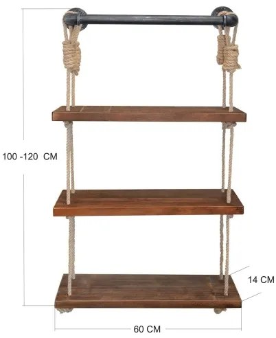 Nástenná polica 120x60 cm smrek