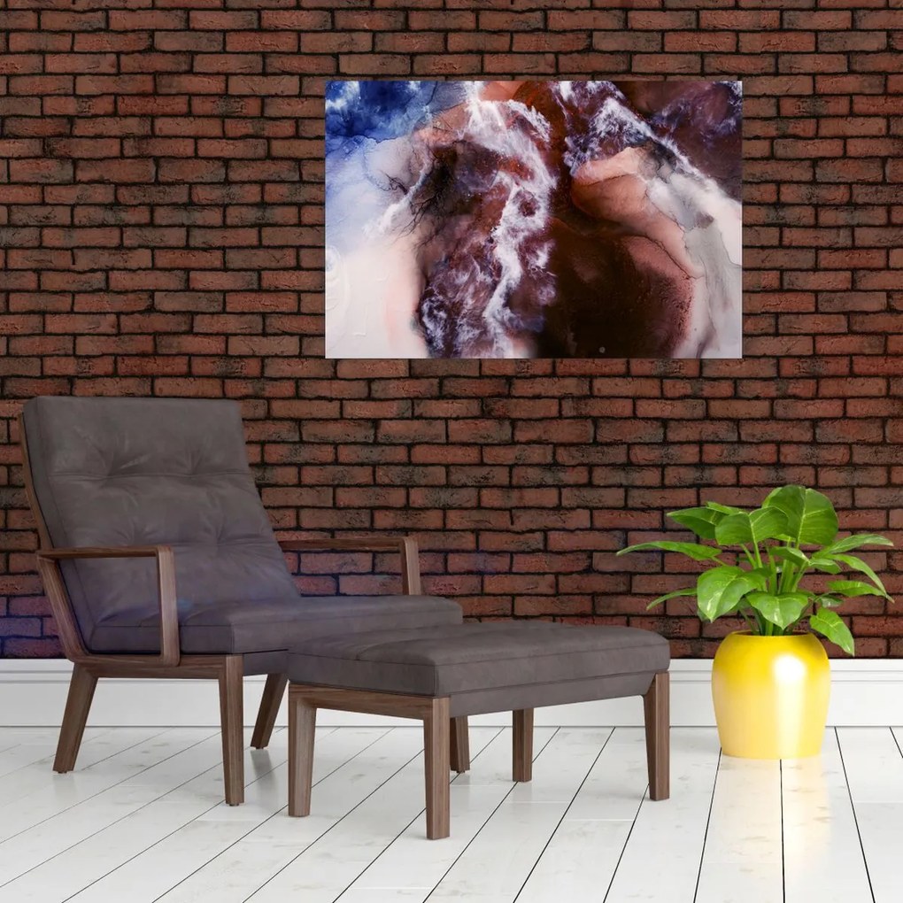 Obraz - Fialový mramor N⁰3 (90x60 cm)