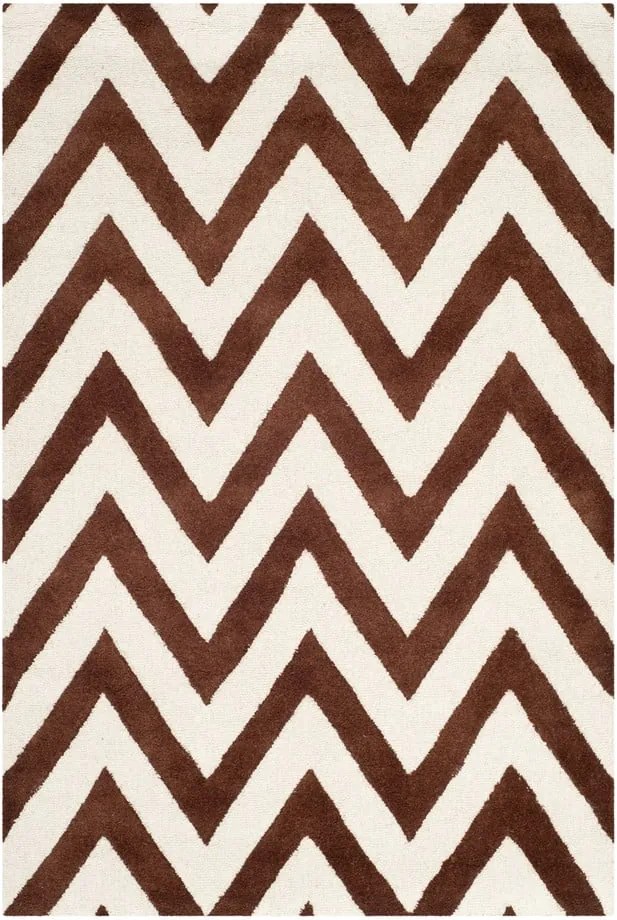 Vlnený koberec Safavieh Stella Brown, 121x182 cm