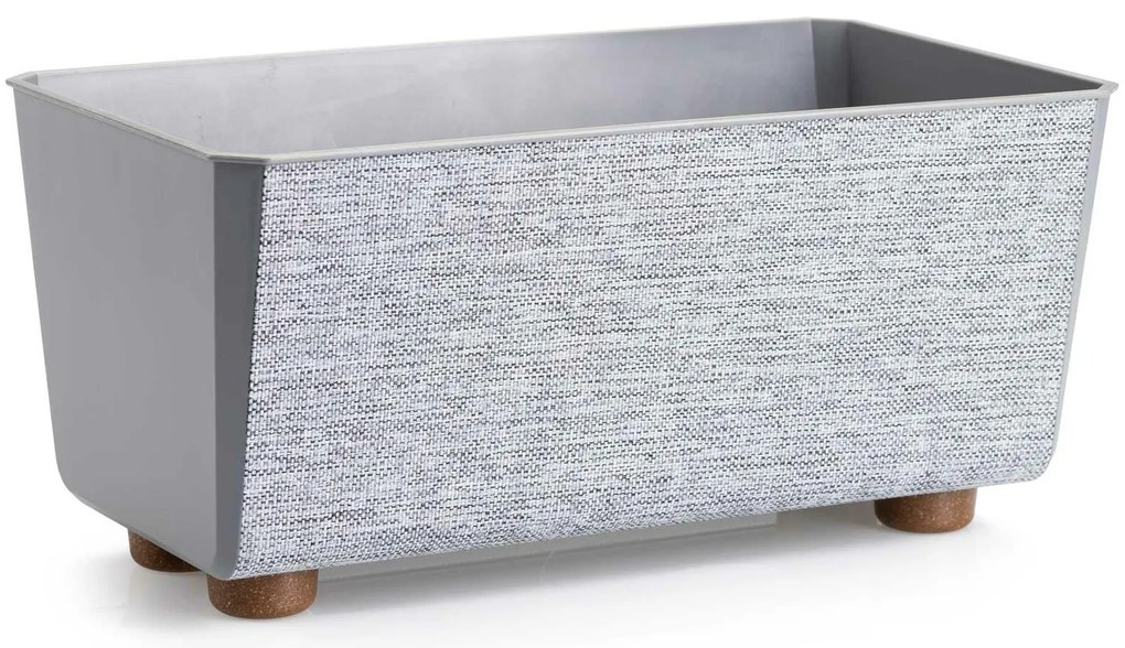 PLASTOVÝ KVETINÁČ SALVIA TX 28,5X17 CM SIVÁ