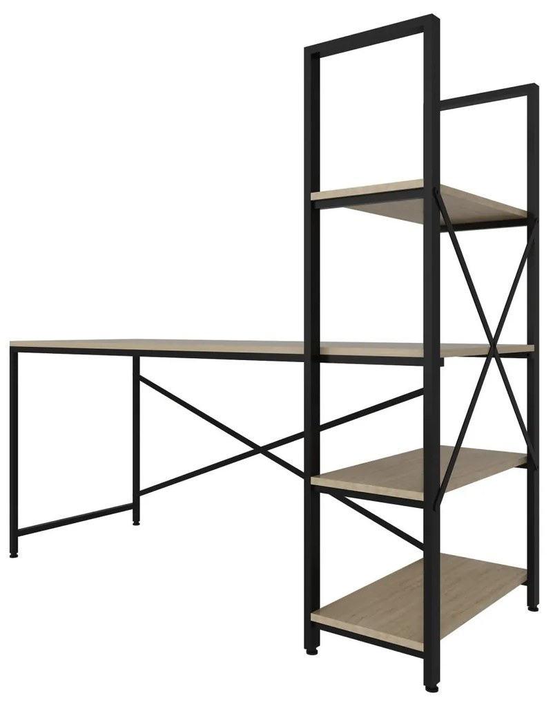 Písací stôl s regálom CENTILE dub sonoma