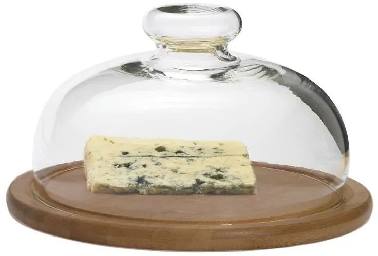 Trendglas Jena poklop s bambusovým tanierom Cheese Dome 21 cm