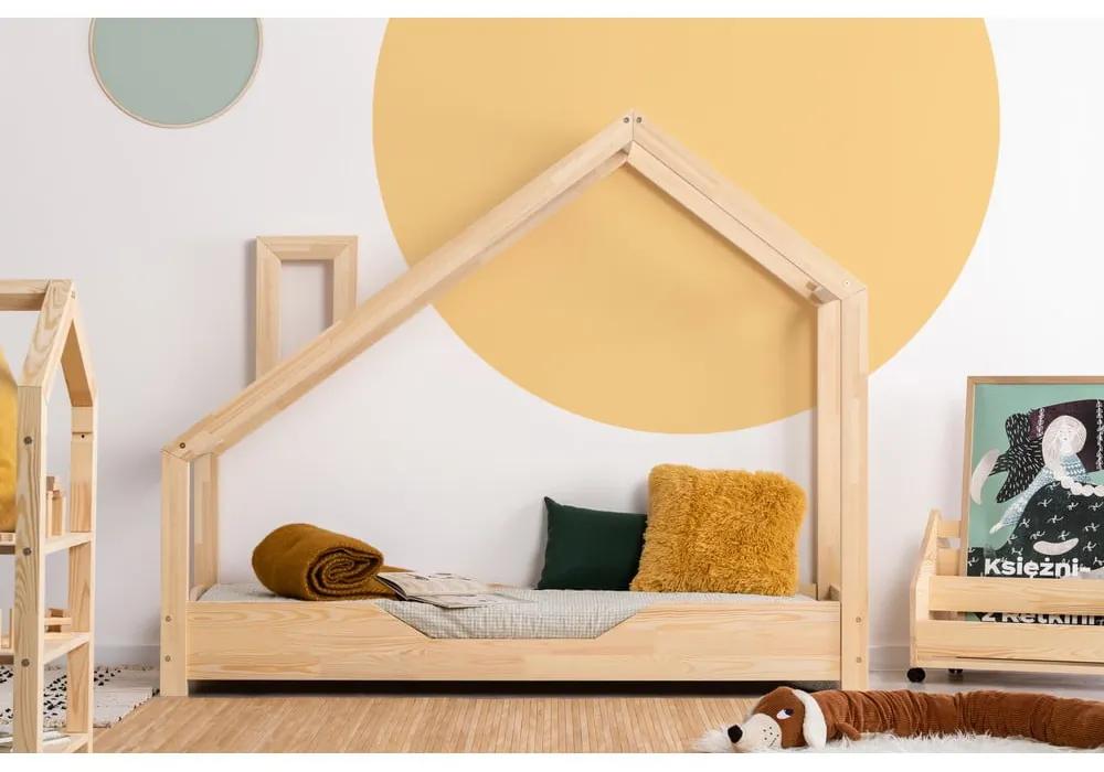 Domčeková posteľ z borovicového dreva Adeko Luna Bek, 80 x 150 cm
