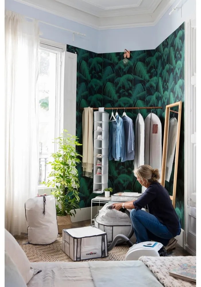 Biely závesný obal na oblečenie Compactor Suit Bag White