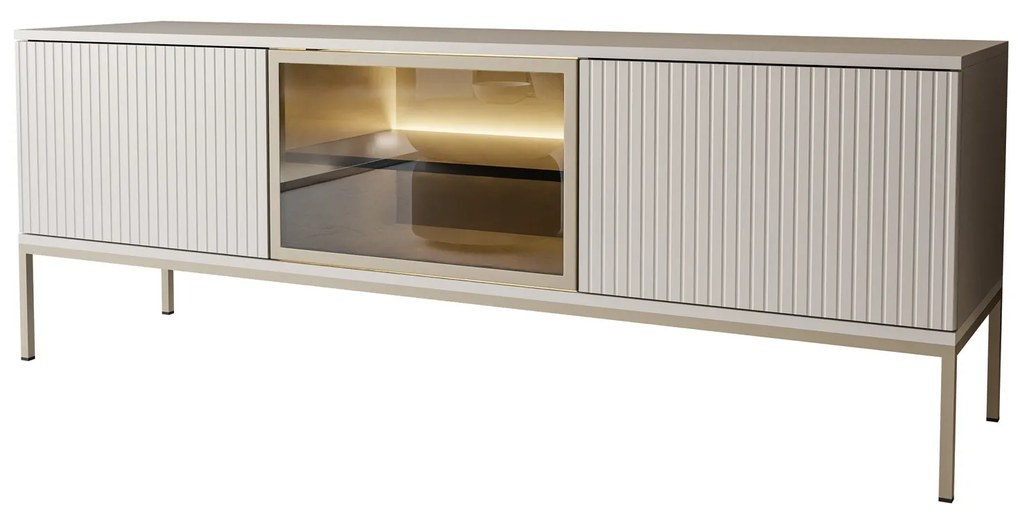 TV stolík ADRIENNE kašmír + Led osvetlenie