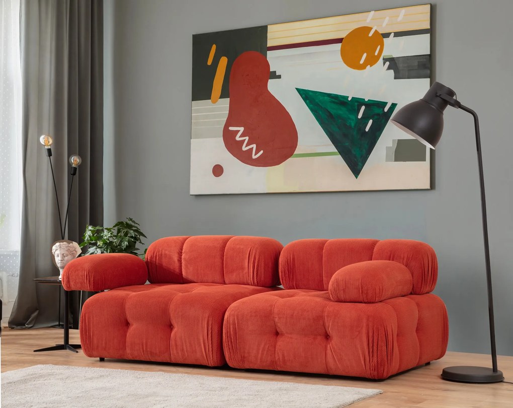 Dvojmiestna luxusná pohovka Doblo orange