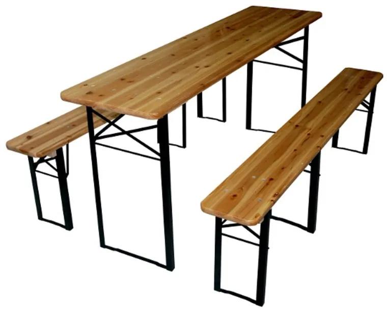 TZB Záhradná zostava stôl + 2 lavice